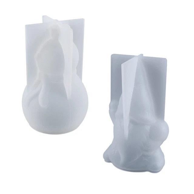 2 Pcs Silica Gel Christmas Stencils Silicone Casting Molds Resin Clay Craft