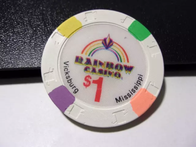 RAINBOW HOTEL CASINO $1 hotel casino gaming poker chip - Vicksburg, MS