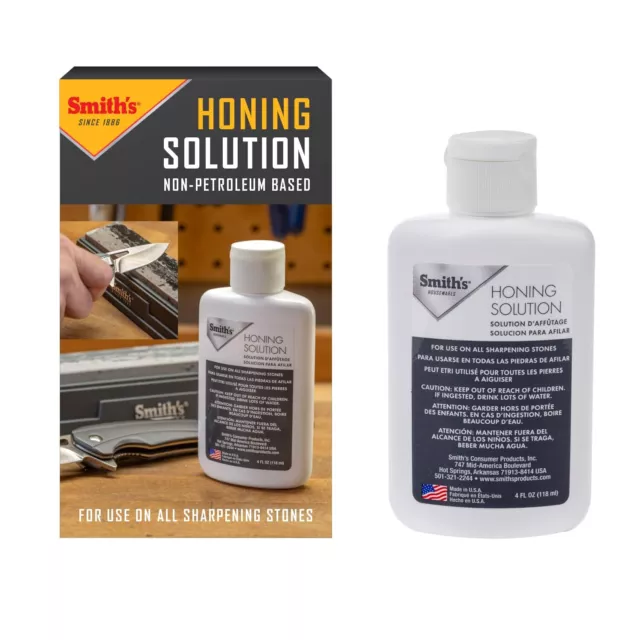 Smith's HON1 Honing Solution - 4oz Bottle - Lubricate Sharpening Stones - Bui...