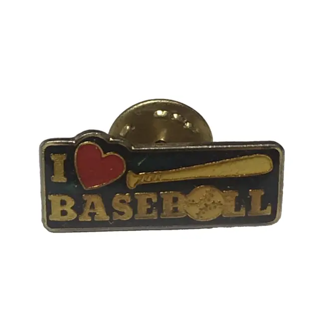 Vintage I Love Baseball Lapel Pin sport  ball heart