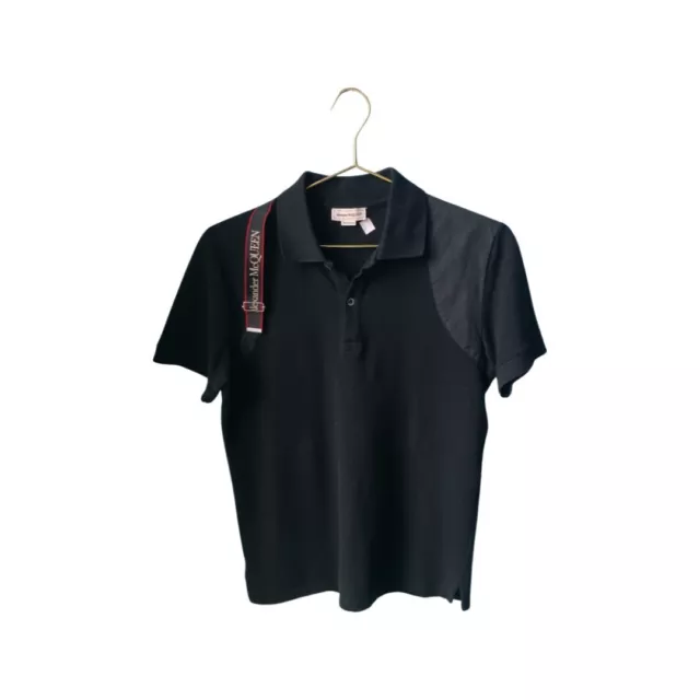 Alexander McQueen Black Polo Shirt, Size XS