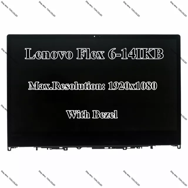 14" Lenovo ideapad Flex 6-14IKB FHD LCD Display Touch Screen Assembly with Bezel