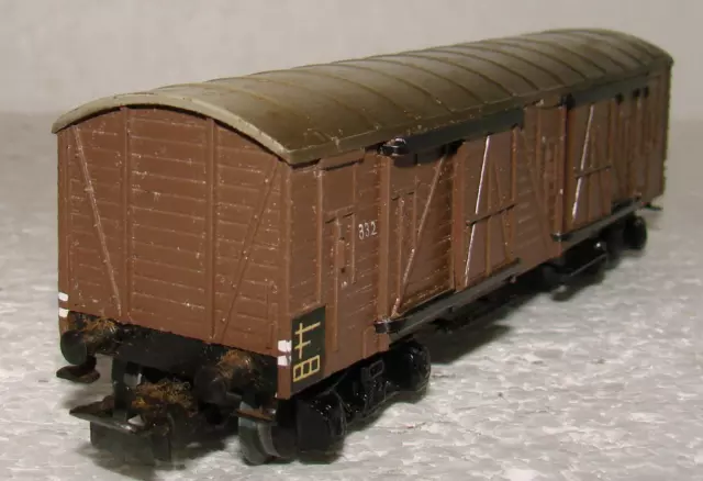 MÄRKLIN 332 Uralter Gedeckter Güterwagen Guss mit 4 Schiebetüren 2