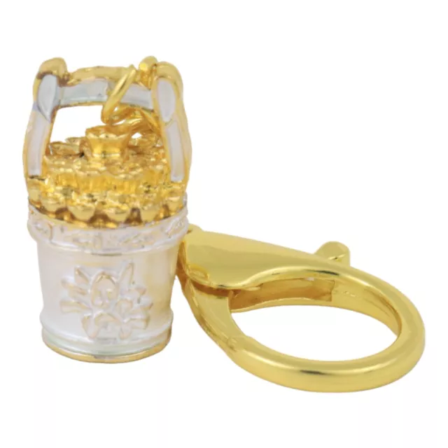 2024 Feng Shui Buckets of Gold & Good Fortune Amulet Keychain - White