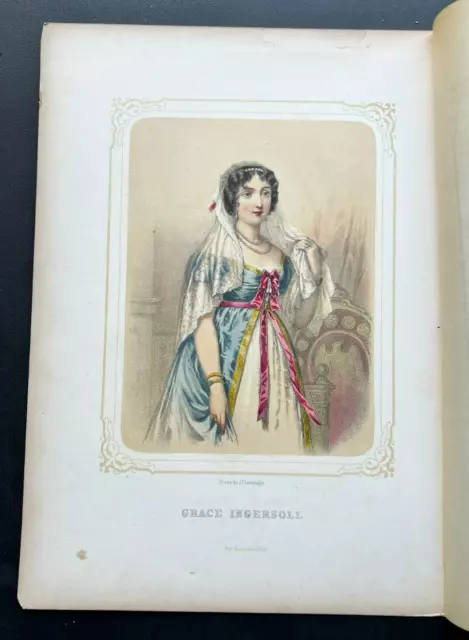 1857 Hand Colored Print G Ingersoll Book The Court Of Napoleon By F B Goodrich