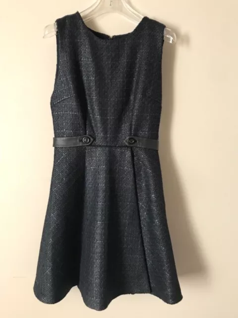 $368 NWT Alice + Olivia Navy Tweed Fit and Flare Dress Size 2
