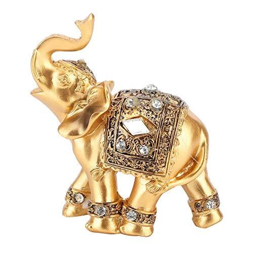 Elephant Statue Sculpture Collectible Figurine, Lucky Feng Shui Ornament 9*9cm
