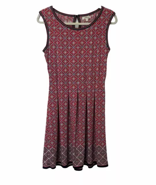 Max Studio Women’s Size Large Multicolor Sleeveless Floral Geometric Print Dress