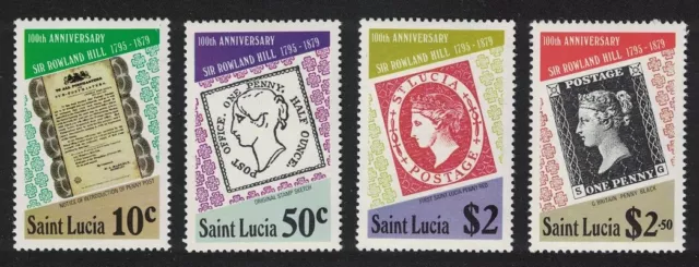 SALE St. Lucia Death Centenary of Sir Rowland Hill 4v 1979 MNH SG#509-512