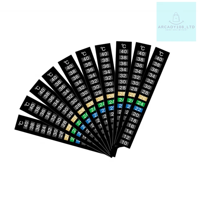 Aquarium Stick-on Thermometer Temperature Strip Fish Tank Water Temperature