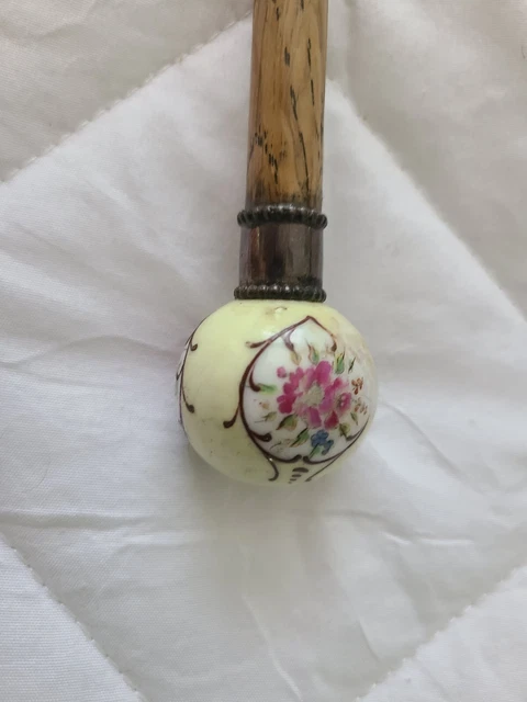 antique conductors baton stick | vintage ceramic and sterling Austrian music