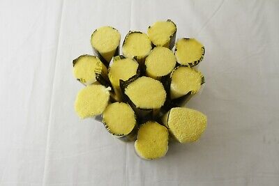 Bucilla 100% Acrylic Yarn Pre-Cortado Rya Alfombra #430 luz amarilla ~ Lote de 13 nos