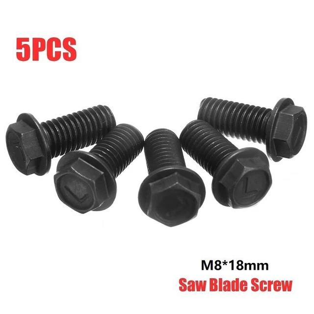 5pcs Lama Viti M8X18mm Mano Sinistra Filo Esagonale Flangia for Taglio Machines