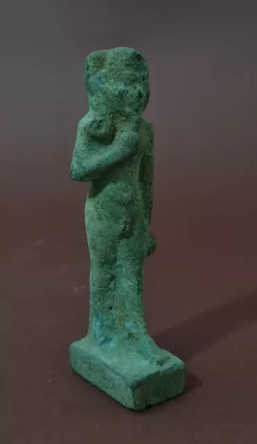 Ancient Antiques Egyptian Bronze Statue Of Moon God Khonshu Khensu Egyptian BC