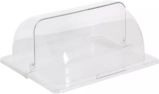 Chafing Dish Cover Roll Top Bakery Pan Display Cover Plastic Clear