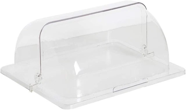 Chafing Dish Cover Roll Top Bakery Pan Display Cover Plastic Clear