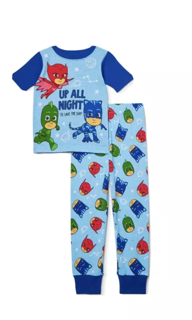 PJ Masks Boys Snug Fit Pajamas Size 4T NWT PJ’s Sleepwear Set Cat Boy Gekko