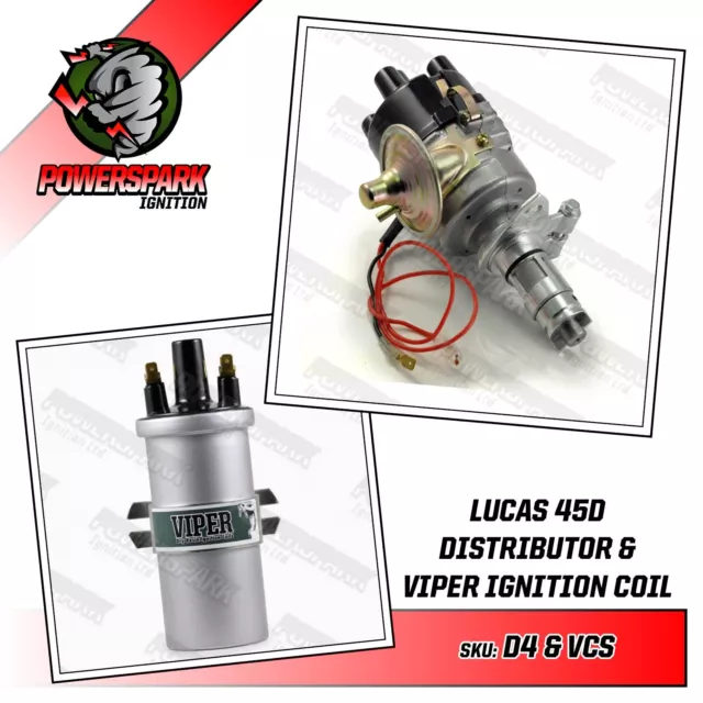 45D Electronic Distributor and Sports Viper Dry Ignition Coil Powerspark