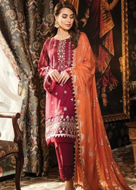 Qalamkar Luxury Lawn  Stitched Suit , Asim Jofa , Maria B sapphire Eid Wear.