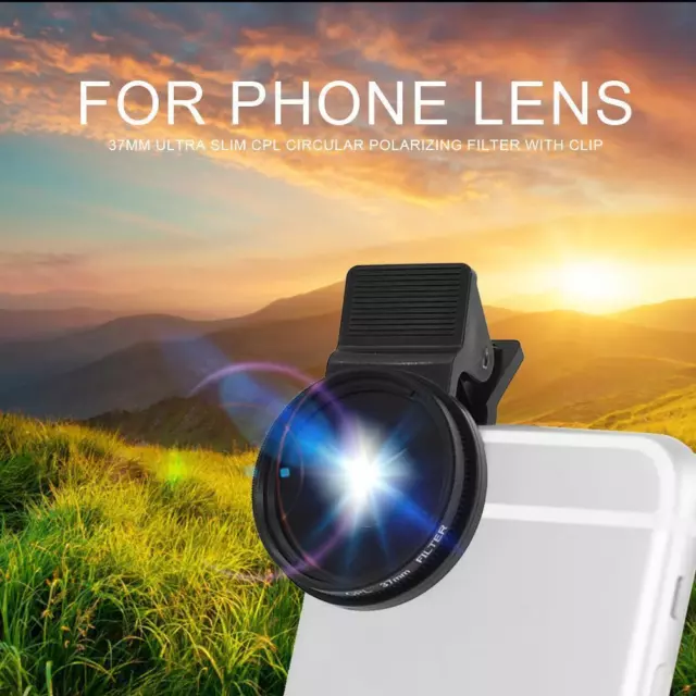 37mm CPL Filter with Clip for Phone Lens Ultra Slim Circular Accessories
