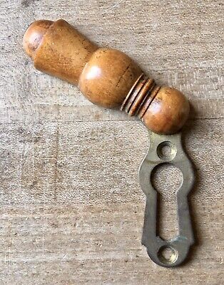 Antique Escutcheon Keyhole Cover Wood Cast Brass Door Hardware Vintage Stunning