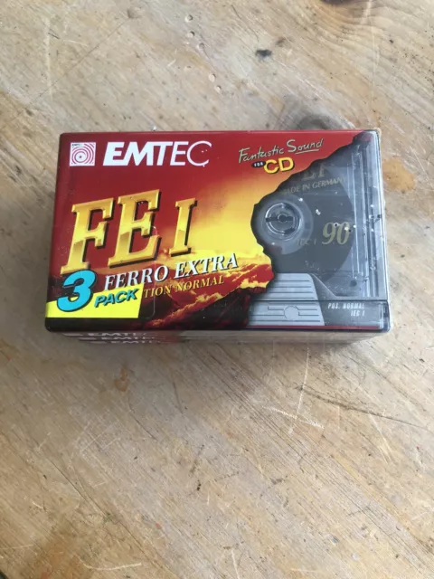 Emtec Fe 1 C90 Ferro Extra • Audio Cassette Tape • Blank Media • New/Sealed