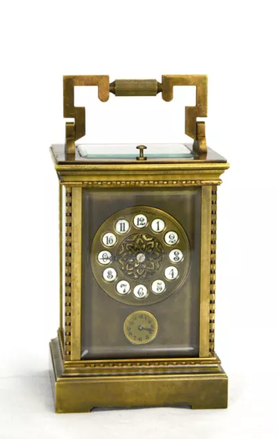 French Style Petite Sonnerie Striking Quarter Repeater Brass Carriage Clock