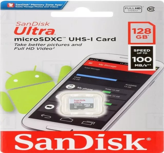 SanDisk 32GB 64GB 128GB Micro SD Karte Speicherkarte Ultra SDHC SDXC Class 10 TF