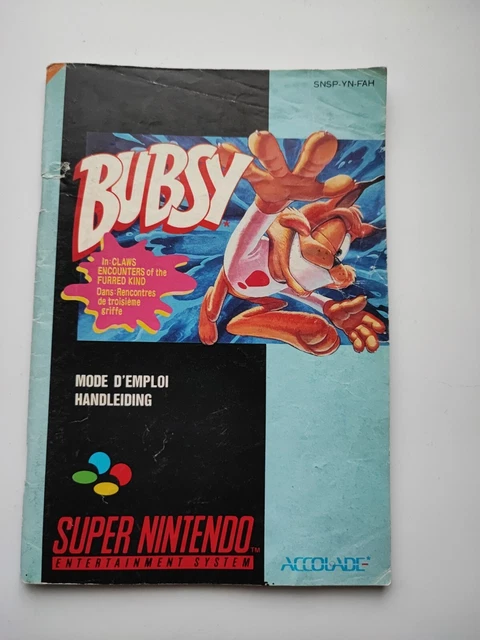 ⭐Notice/Manual⭐ Bubsy Nintendo SNES FAH #2