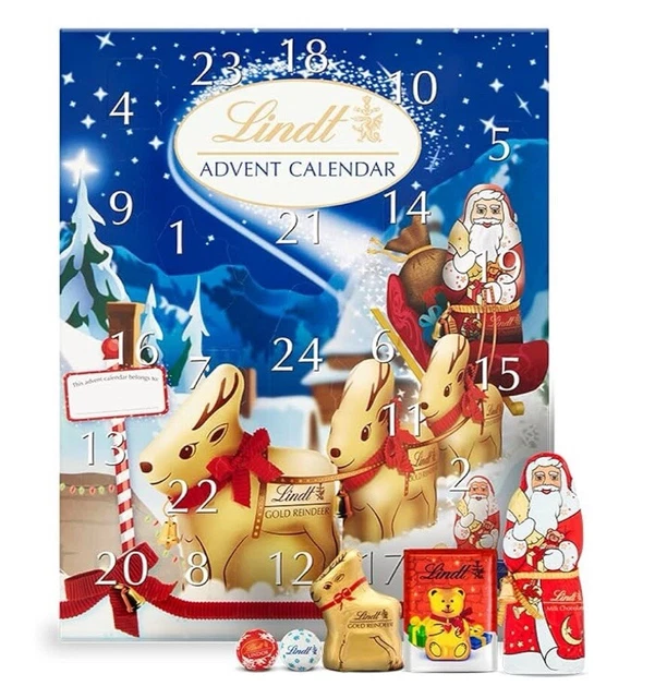 LINDT MILK CHOCOLATE Christmas Advent Calendar 2024 Medium 160 g £9.