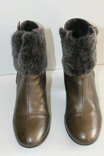 SAN MARINA  Bottines Boots Fourrées Cuir Bronze T 39 TTBE