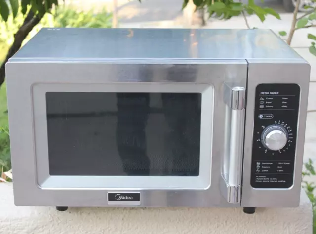 Midea 1025F0A 1000W Commercial S/s Microwave Oven w/ Dial Control