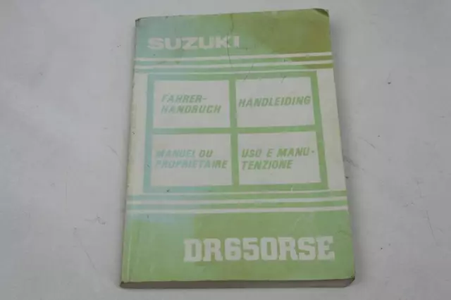 Manuale Uso E Manutenzione Suzuki Dr 650 Rse Manuel Proprietaire Fahrer Handbuch