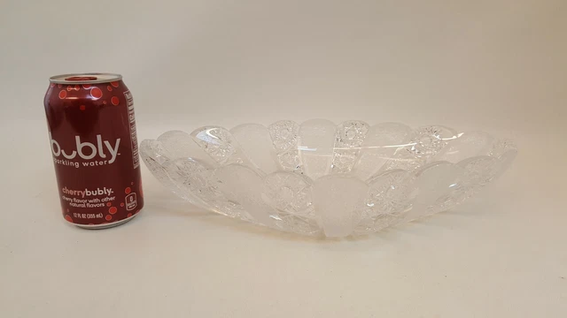Vtg American Brilliant Cut Glass Crystal Serving Dish Very Fine Cut Intricate 2
