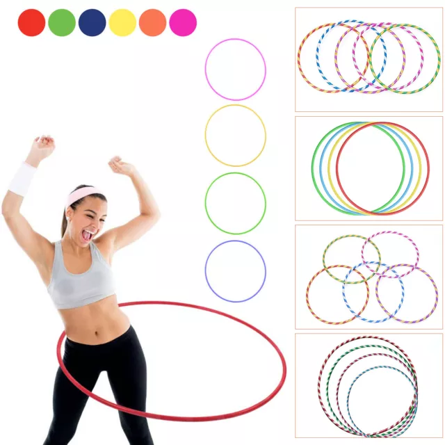 Large Multi Hula Hoops Children's Fitness Exercise Adult Plastic Hoola Hoop UK