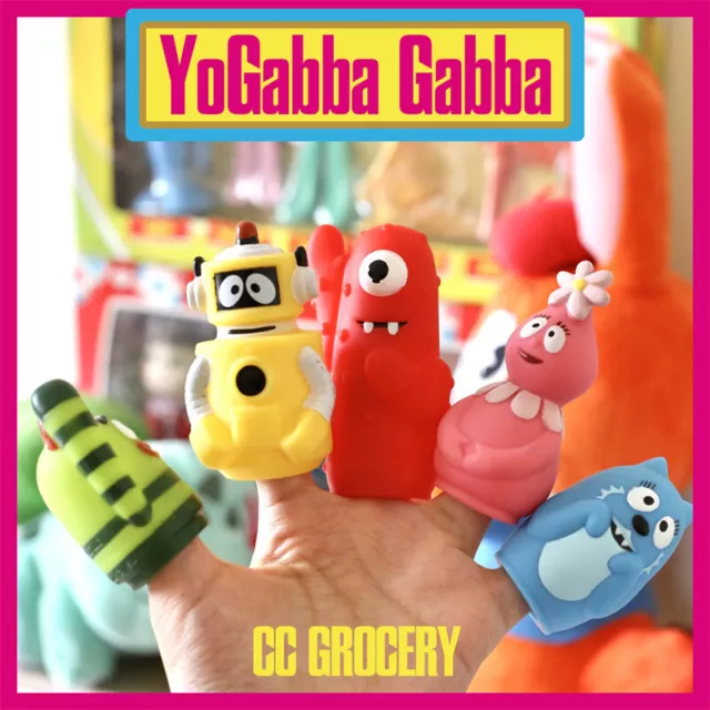 YO GABBA GABBA Rubber Finger Toy MUNO PLEX BROBEE FOOFA Cartoon