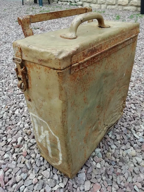 Sacoche De Moto Vintage Wehrmacht - Oldtimer Allemand 2ème Guerre Mondiale - Numéro Blanc Marqué