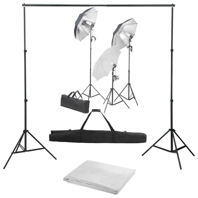 Kit per Studio Fotografico con Set di Luci e Fondale 5199397