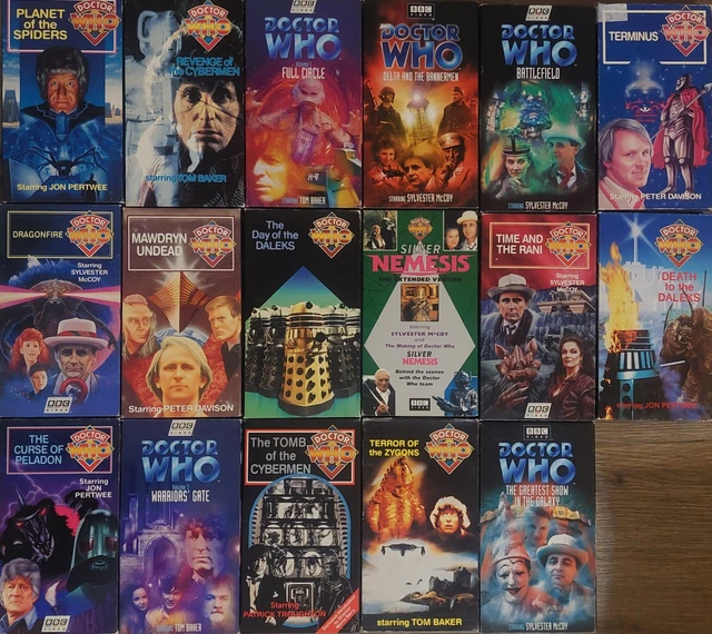 LOT OF X17 Collectable Dr. Who VHS Tapes BBC Vintage Science Fiction TV