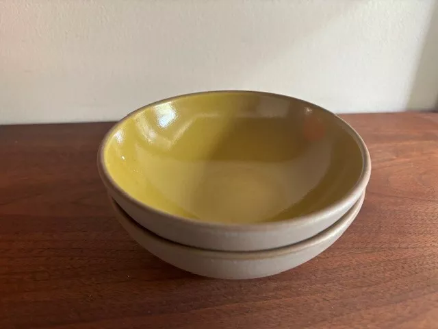 Set of 2 Heath Ceramics Coupe Cereal Bowls in Yuzu Fawn 2