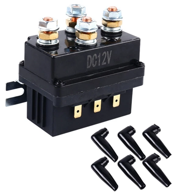 Relais Solénoïde Treuil 12V 250A Pour VTT - Étanche, Boîtier ABS, Pour Véhicules Tout-terrain, Tracteurs - 2