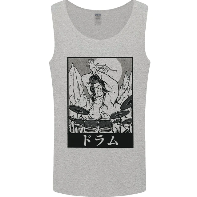Sumo Wrestler Drummer Drumming Drum Mens Vest Tank Top