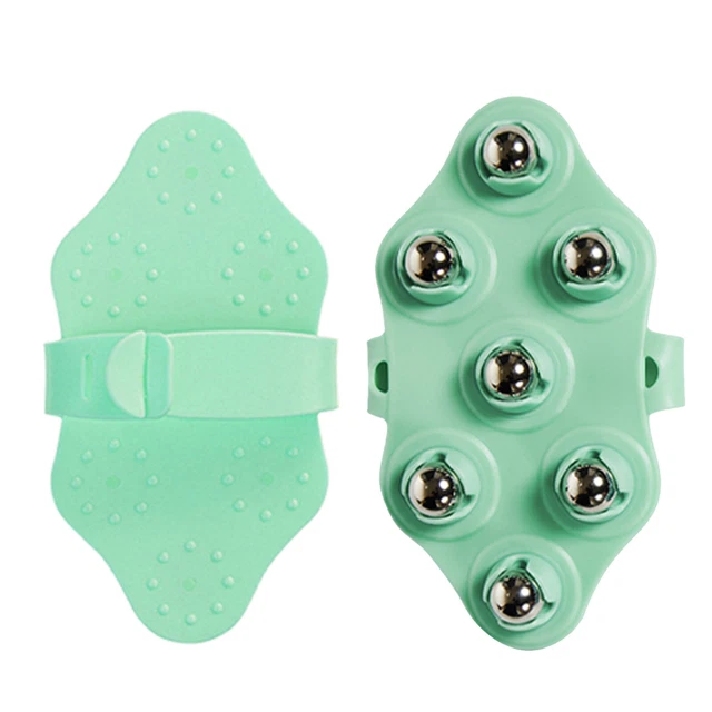 Massage Glove Body Massager with Metal Roller Ball for Neck Foot Full Body Care 7