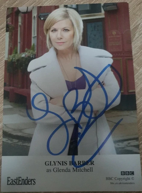 BBC EastEnders Glenda Mitchell Undedicated Signed Cast Card Glynis Barber