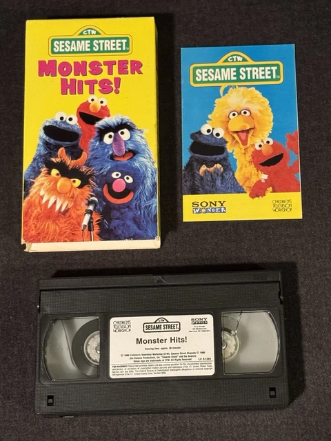 MONSTER HITS! SESAME Street Home Video VHS Tape w/Insert 1990 RARE ...