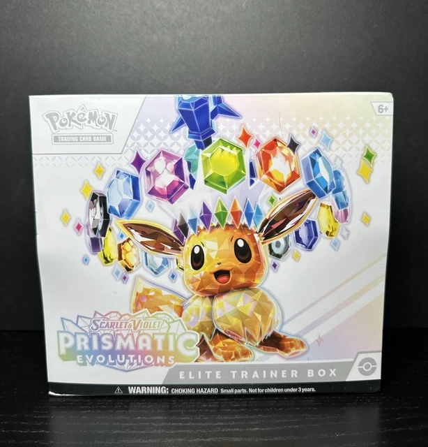 Pokemon Cards Booster Box Factory Sealed Pokmon Prismatic Evolutions Elite  Trainer Box (ETB)  2025 English Edition Featuring Eevee