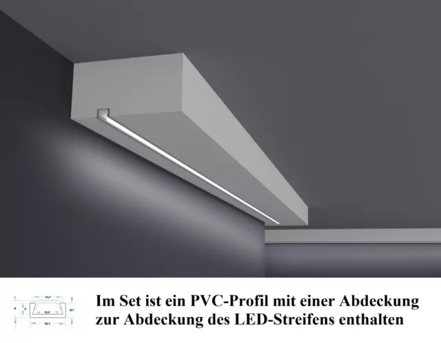 LED Band Profil Stuckleiste für indirekte Beleuchtung