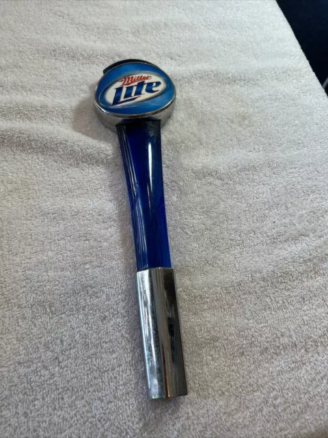 Miller Lite Beer 12In Acrylic Blue Tap Handle Bar Room Man Cave Pub Sports #82