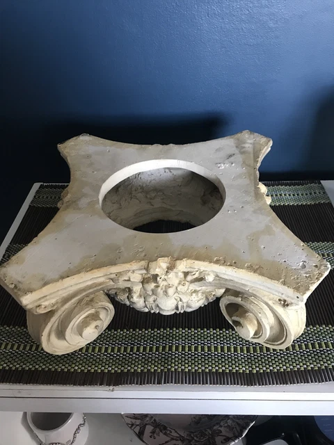 Antique Early 1900’s Ornate Original Pillar Capitals Plaster RARE