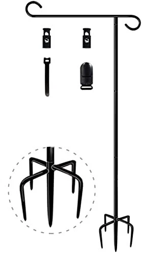 49 Inch Tall Garden Yard Flag Holder Stand with 5 Forked Base Fit2 49 Inches 1